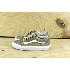 Vans Old Skool Off The Wall Ward Womens 6 Sneakers Glitter Gold Athletic Shoes